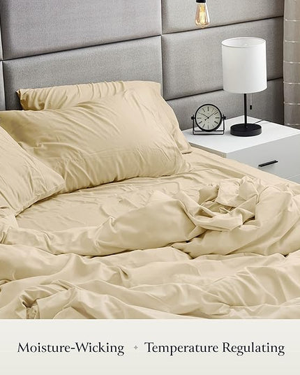 BELADOR Silky Soft Twin Sheet Set - Luxury 4 Piece Bed Sheets for Twin Size Bed, Secure-Fit Deep Pocket Sheets with Elastic, Breathable Hotel Sheets and Pillowcase Set, Wrinkle Free Oeko-Tex Sheets - LeafyLoom