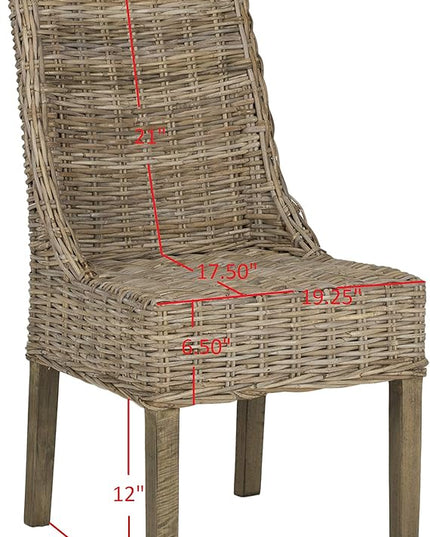 Safavieh Home Collection Suncoast Brown Dining Chair - LeafyLoom