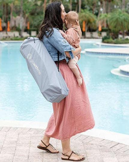 Baby Delight Go with Me Venture Portable Chair | Indoor and Outdoor | Sun Canopy | 3 Child Growth Stages | Canyon Rose - LeafyLoom