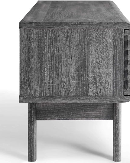 Modway Render Mid-Century Modern Low Profile 59 Inch TV Stand in Charcoal - LeafyLoom