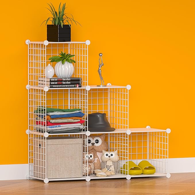TUMUCUTE Closet Organizer,6-Cube Closet Organizers and Storage,Closet Cabinet Metal Shelf Rack Storage Shelves Bookshelf,Toy Organizers and Storage Bins - LeafyLoom