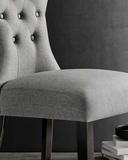 Modway Silhouette Modern Tufted Upholstered Fabric Parsons Kitchen Room, One Dining Chair, Light Gray - LeafyLoom