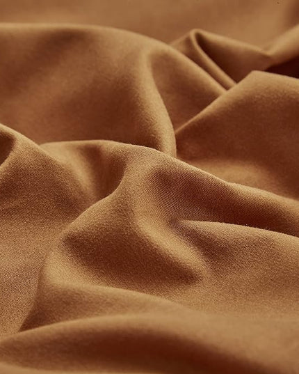 Pumpkin Color Comforter Sets Cinnamon Color Bedding Set King 3 PCs Pumpkin Comforter Sets Women Breathable Soft Burnt Orange Bedroom Collection Solid Rust Color Adults Pumpkin Bedding King - LeafyLoom