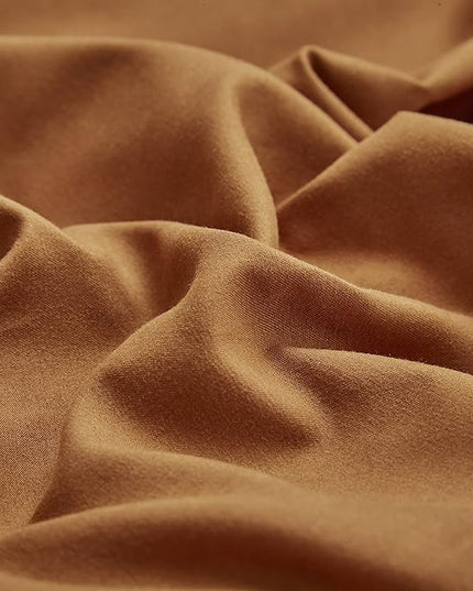 Pumpkin Color Comforter Sets Solid Rust Color Bedding Set Twin 3 PCs Cinnamon Comforter Sets for Women Girls Breathable Soft Pumpkin Bedroom Collection Solid Pumpkin Color Adults Bedding - LeafyLoom