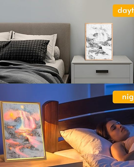 Light Up Painting Multicolor 3 Colors Table Wall Art Decor Lamp LED Desk Night Light Paint for Home Room Bedroom Office Decoration Housewarming(Original) - LeafyLoom