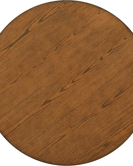 NicBex Dining Table Contemporary Kitchen Table Farmhouse Rustic Mid-Century Solid Wood Round Dining Table for Small Places Round Dining Table, Easy Assembly, Walnut - LeafyLoom