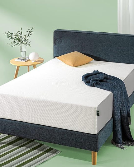 Zinus Cooling Essential Foam Bed Mattress Conventional, Queen, White - LeafyLoom