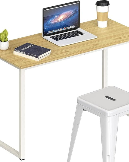 SHW Home Office 32-Inch Computer Desk, Oak - LeafyLoom