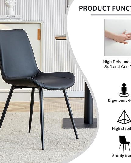 NicBex Haerin-SD-00316-LWJ Dining Chairs, 19.6"x18.5"x32.6", Black - LeafyLoom