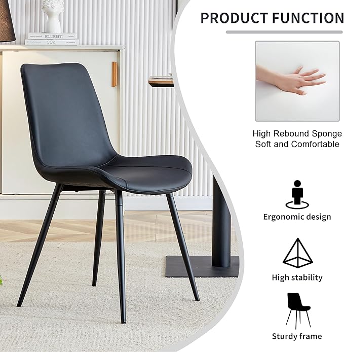 NicBex Haerin-SD-00316-LWJ Dining Chairs, 19.6"x18.5"x32.6", Black - LeafyLoom