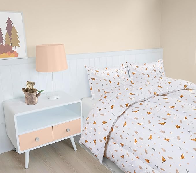 Utopia Bedding All Season Pine Tree Comforter Set with 2 Pillow Cases, 3 Piece Soft Brushed Microfiber Kids Bedding Set for Boys/Girls, Machine Washable (Twin) - LeafyLoom