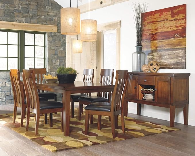 Signature Design by Ashley Ralene Rake Back 19" Dining Room Chair 2 Count, Medium Brown - LeafyLoom
