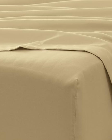 Linen Market Bed Sheets for Twin Size Bed (Gold) - Sleep Better Than Ever with These Soft and Cooling Twin Sheets - Deep Pocket Fits 16" Thick Beds - 3 Piece Twin Sheet Set - LeafyLoom