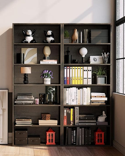IRONCK Bookshelves and Bookcases Floor Standing 6 Tier Display Storage Shelves 70in Tall Bookcase Home Decor Furniture for Home Office, Living Room, Bed Room - LeafyLoom