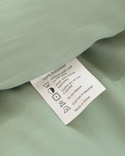 ROSGONIA Full Size Comforter Sets for Girls Boys Teens Sage Green, 3pcs(1 Comforter & 2 Pillowcases), Soft Kids Comforter Sets All Season Dorm Bedding - LeafyLoom