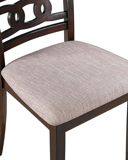 New Classic Furniture Gia Dining Chairs, Set of 2, Cherry Brown - LeafyLoom