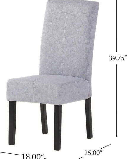 Christopher Knight Home Pertica Fabric Dining Chair (Set Of 2),Wood, Light Grey - LeafyLoom