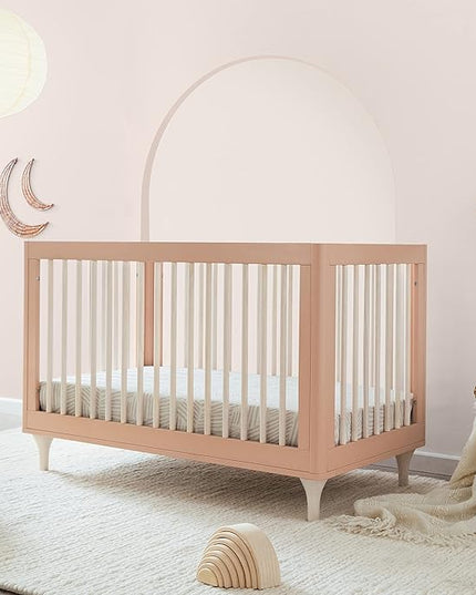 Babyletto Lolly 3-in-1 Convertible Crib with Toddler Bed Conversion Kit in Canyon/Washed Natural, Greenguard Gold Certified - LeafyLoom