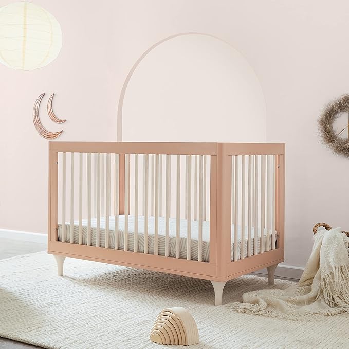 Babyletto Lolly 3-in-1 Convertible Crib with Toddler Bed Conversion Kit in Canyon/Washed Natural, Greenguard Gold Certified - LeafyLoom