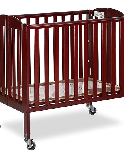 3-in-1 Folding Portable Crib, Cherry, Large - LeafyLoom