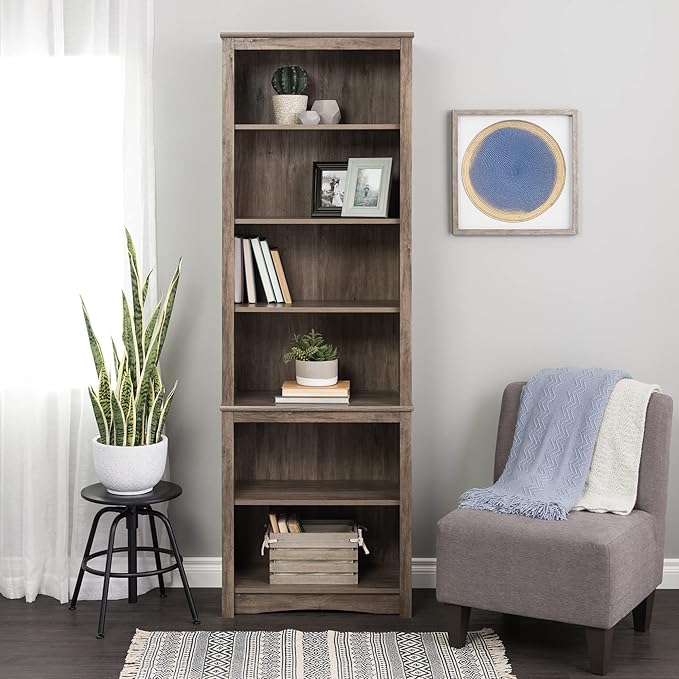 Prepac Prepac Home Office Tall 6-Shelf Bookcase - LeafyLoom