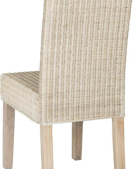 Safavieh Home Collection Odette Grey Wicker Dining Chair - LeafyLoom