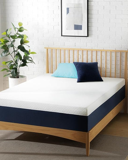 ZINUS 12 Inch Cooling Comfort Hybrid Mattress [New Version], Full, Fiberglass free, Medium Firm Feel, Motion Isolation, Certified Safe Foams & Fabric, Mattress in A Box - LeafyLoom