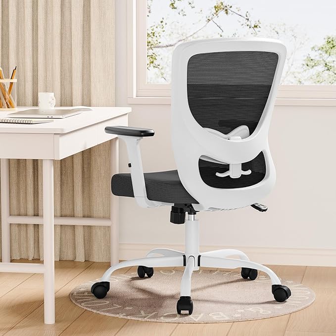 Office Chair, Ergonomic Desk Chair with Adjustable High Back, Breathable Mesh Computer Chair with Adjustable Armrests, Rolling Swivel Comfy Task Chairs, Executive Chair for Home Office - LeafyLoom