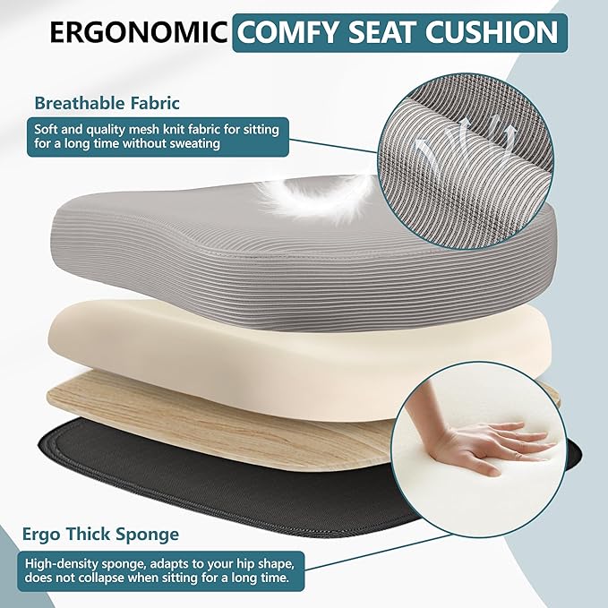 MINLOVE Office Chair Ergonomic Desk Chair with Adjustable Lumbar Support and Height, 90° Flip-up Armrests, Ergo Desk Chairs with Wheels, 360° Swivel Mesh Chair, Home Work Use (Gray) - LeafyLoom