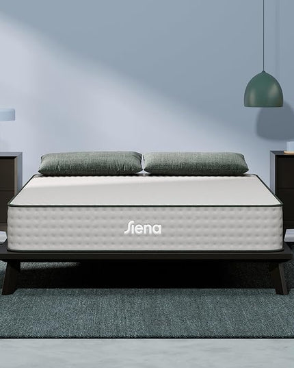 Siena 10” Twin XL Hybrid Firm Mattress - Memory Foam & Innerspring System - 180 Night Trial - Premium Pressure-Relieving Layers - 10 Year Manufacturer Warranty - CertiPUR-US® Certified - LeafyLoom