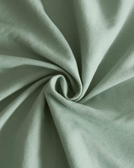 HighBuy Twin Bed Sheets Set - 3 Piece Bedding - Sage Green Washed Microfiber Sheets Twin,Breathale Sheets Shrinkage and Fade Resistant - Deep Pocket 16 Inch - Easy Fit Fitted Sheet,Pillowcases Set - LeafyLoom