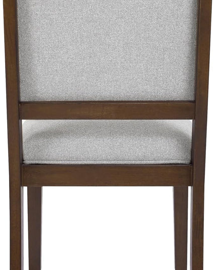 HomePop Classic Parsons Dining Chairs, Gray solid woven (set of 2) - LeafyLoom
