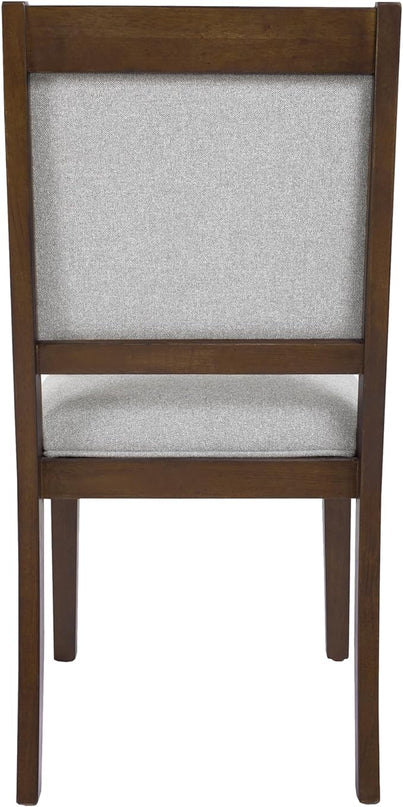 HomePop Classic Parsons Dining Chairs, Gray solid woven (set of 2) - LeafyLoom