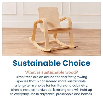 ECR4Kids Bentwood Rocking Chair, Kids Furniture, Natural - LeafyLoom