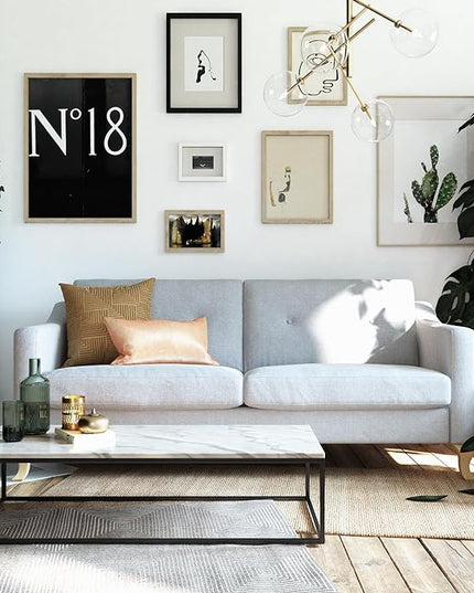 Mr. Kate Tess Sofa with Soft Pocket Coil Cushions, Small Space Living Room Furniture, Light Gray Linen - LeafyLoom