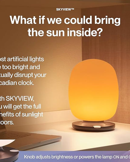 Wellness Table Lamp SKY-VIEW 2, Designed by NASA Engineers – Improves Focus, Boosts Mood, and Helps You Sleep Better - LeafyLoom