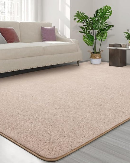 Area Rugs for Bedroom Living Room, 6x9 Ivory Super Soft Comfy Thickened Memory-Foam Indoor Carpets, Modern Aesthetic Minimalist Carpet for Boys Girls Adults Apartment Nursery Home Décor - LeafyLoom