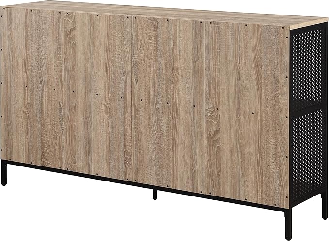 OSP Home Furnishings Ace Contemporary Modern Storage Cube Bookcase, 8 Cubes, River Oak Finish - LeafyLoom