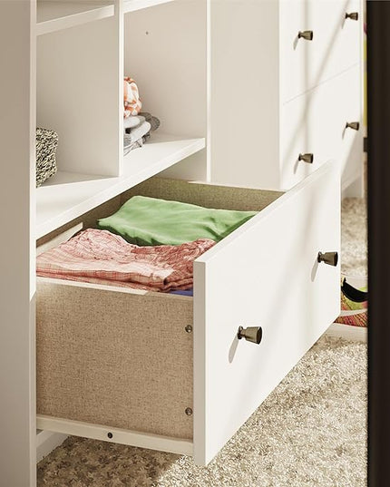Ameriwood Home The Loft 1 Drawer Storage Tower, White - LeafyLoom