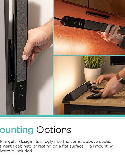 Cordinate LED Light Fixture, Charging Station, Adjustable Light Settings, Wall Installation or Tabletop, Dorm Room Essential, Office, Kitchen, and Bedroom Light, 51766 - LeafyLoom