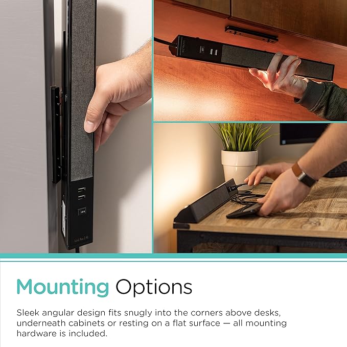 Cordinate LED Light Fixture, Charging Station, Adjustable Light Settings, Wall Installation or Tabletop, Dorm Room Essential, Office, Kitchen, and Bedroom Light, 51766 - LeafyLoom