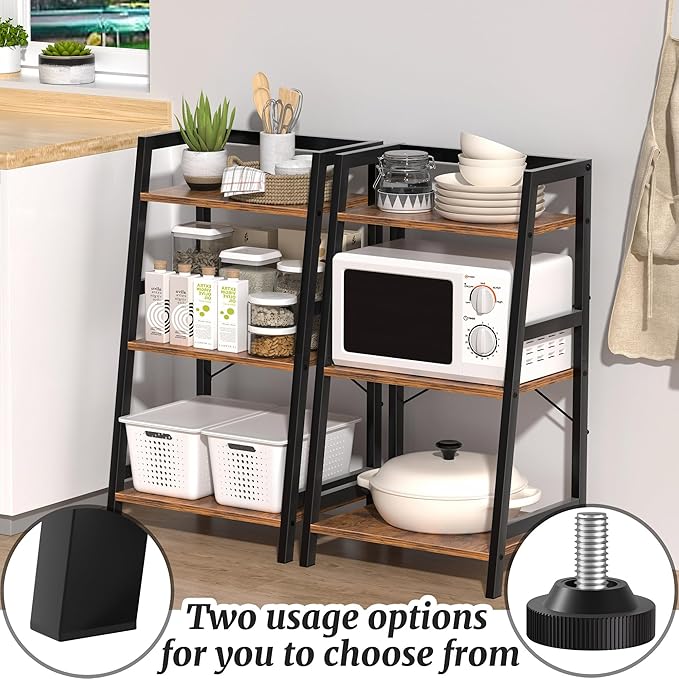 Bookshelf, Bookcase for Small Spaces, 3-Tier Shelf Bookcase, Short Shelf Storage Organizer for Living Room, Bedroom, Home Office, Kitchen, 11.8 "D x 16.5" W x 31.3 "H, Rustic Brown - LeafyLoom
