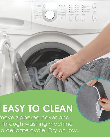 Cushy Form Wedge Pillows for Sleeping - Multipurpose Memory Foam Bed Support Rest & Knee Pillow for Back, Neck & Post-Surgery, Versatile Snoring Relief Back Pillow for Bed - Gray﻿ - LeafyLoom