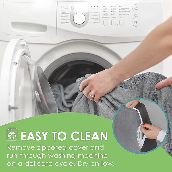 Cushy Form Wedge Pillows for Sleeping - Multipurpose Memory Foam Bed Support Rest & Knee Pillow for Back, Neck & Post-Surgery, Versatile Snoring Relief Back Pillow for Bed - Gray﻿ - LeafyLoom