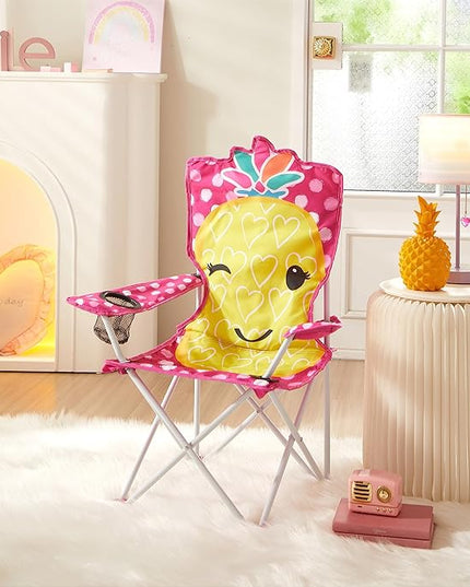 Heritage Kids Children's Figural Camp Chair, Pineapple - LeafyLoom