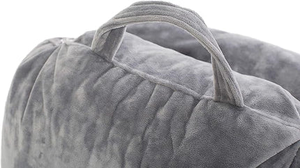 Husband Pillow XXL Cover Only Dark Grey, Cozy Microfiber Bed Rest Pillow Cover with Arms - Array of Colors - Generous Side and Back Pockets for Your Favorite Comfy Reading Pillow - LeafyLoom