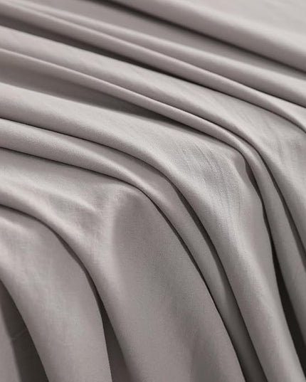 NTBAY Twin Comforter Set with Sheets, 5 Pieces Soft and Breathable Twin Bedding Set, Twin Bed in a Bag, Down Alternative Comforter Set Solid Color All Season, Kids Bedding Set, Smoke Grey - LeafyLoom