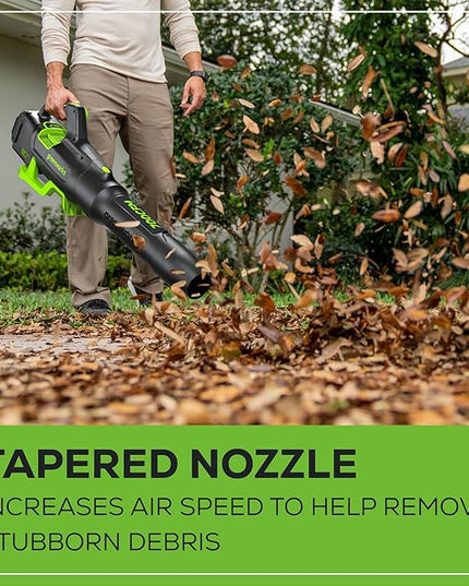 Greenworks 80V 700 CFM Cordless Leaf Blower, 2.5Ah Battery and 45 Minute Rapid Charger - LeafyLoom