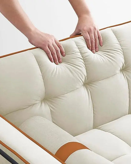 Multi-Functional Convertible Sleeper Sofa Pull Out Bed with Phone Stand and Side Pockets, 3 in 1 Futon Loveseat Couch Pullout Sofabed w/Reclining Backrest and Pillows for Living Room Office RV - LeafyLoom