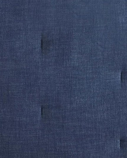 Woolrich Rustic Lodge Cabin Comforter Set - All Season Down Alternative Warm Bedding Layer and Matching Shams, Oversized Queen, Perry, Denim Blue - LeafyLoom